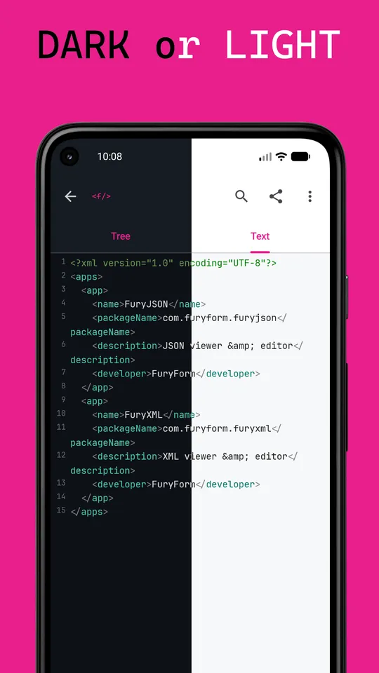 FuryXML screen 2